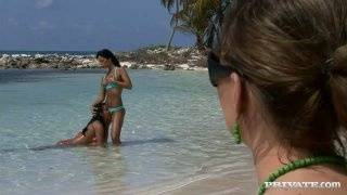 Mesmerizing Latin babes sex play at the beach - redwap.me on pornlista.com