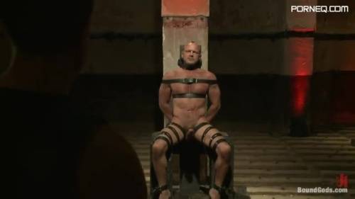 Bald Hunk Tied With Leather Belts And Fucked In The Mouth - new.porneq.com on pornlista.com