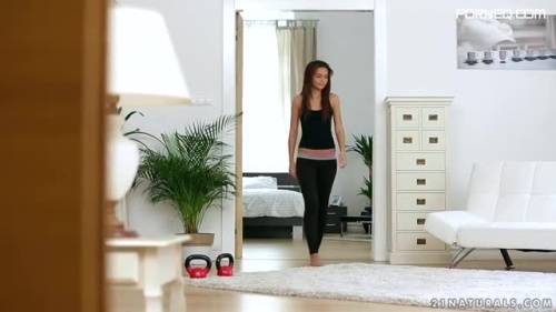 Alexis Brill does yoga when dude seduces her on floor - new.porneq.com on pornlista.com