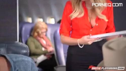 Dirty flight attendant Alexis Adams fucking on the plane - new.porneq.com on pornlista.com