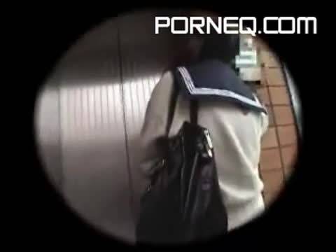 Japanese student gets some lesbian action in an elevator - new.porneq.com - Japan on pornlista.com